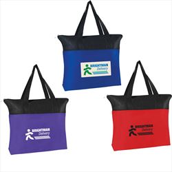 JH3351 Non-Woven Zippered Tote Bag with Custom Imprint